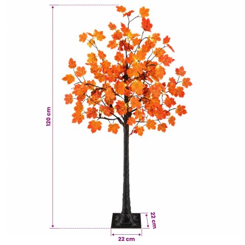 VidaXL Choinka LED drzewko klonowe brązowy 120 cm