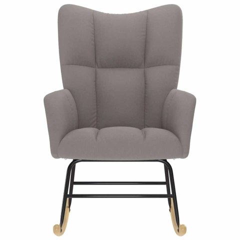 VidaXL Fotel bujany, kolor taupe, tapicerowany tkaniną