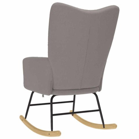 VidaXL Fotel bujany, kolor taupe, tapicerowany tkaniną