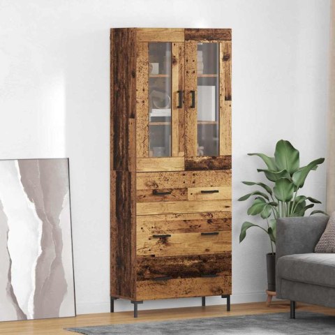 VidaXL Highboard 2 szt. Stare drewno 69,5 x 34 x 180 cm
