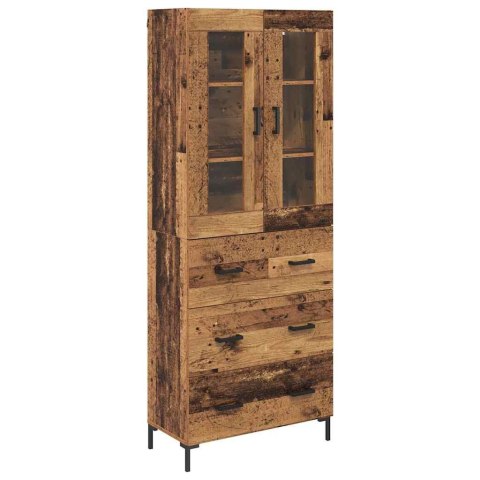 VidaXL Highboard 2 szt. Stare drewno 69,5 x 34 x 180 cm