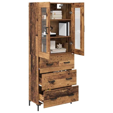VidaXL Highboard 2 szt. Stare drewno 69,5 x 34 x 180 cm