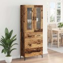 VidaXL Highboard 2 szt. Stare drewno 69,5 x 34 x 180 cm