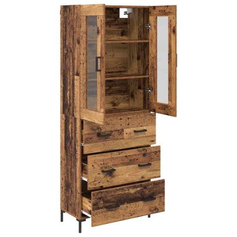VidaXL Highboard 2 szt. Stare drewno 69,5 x 34 x 180 cm