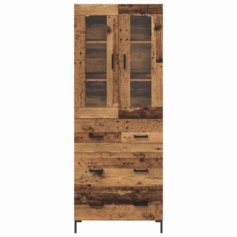 VidaXL Highboard 2 szt. Stare drewno 69,5 x 34 x 180 cm