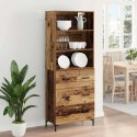 VidaXL Highboard Stare drewno 69,5 x 34 x 180 cm Drewno inżynieryjne