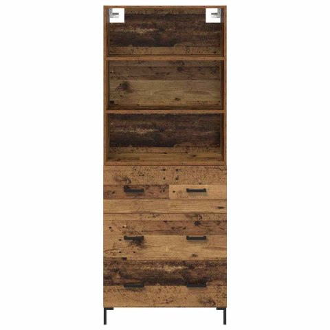 VidaXL Highboard Stare drewno 69,5 x 34 x 180 cm Drewno inżynieryjne