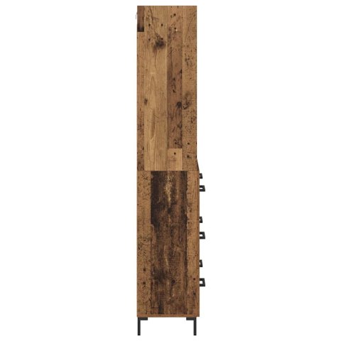 VidaXL Highboard Stare drewno 69,5 x 34 x 180 cm Drewno inżynieryjne