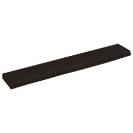 VidaXL Półka, ciemnobrązowa, 60x10x2 cm, wykończone lite drewno dębowe