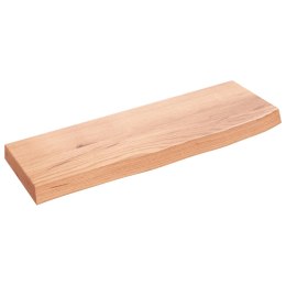 VidaXL Półka, jasnobrązowa, 60x20x4 cm, lakierowane lite drewno dębowe