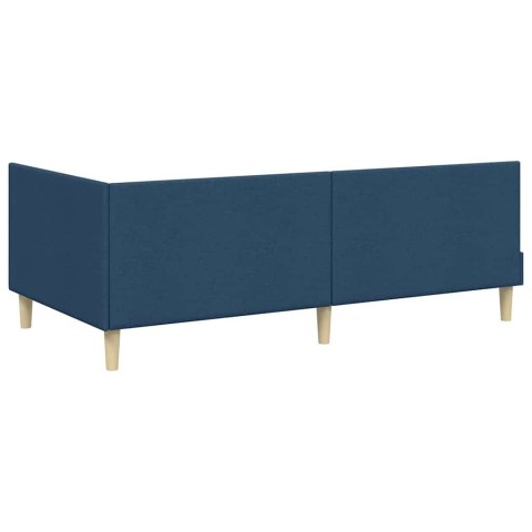 VidaXL Rama łóżka narożnego Niebieski 90 x 200 cm tkanina