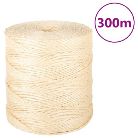 VidaXL Sznur, sizal 100%, 2 mm, 300 m