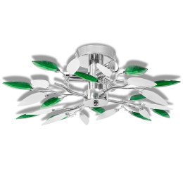 VidaXL Lampa sufitowa, 3 żarówki E14, zielono-biała
