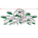 VidaXL Lampa sufitowa, 3 żarówki E14, zielono-biała