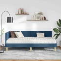 VidaXL Rama Łóżka Narożnego z Materacem 2 szt. Niebieski 90 x 200 cm