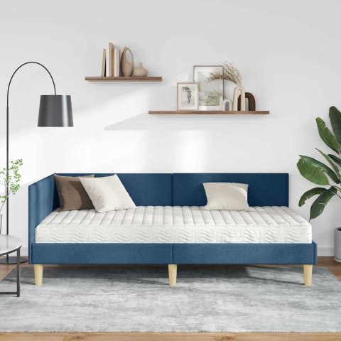 VidaXL Rama Łóżka Narożnego z Materacem 2 szt. Niebieski 90 x 200 cm