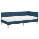 VidaXL Rama Łóżka Narożnego z Materacem 2 szt. Niebieski 90 x 200 cm