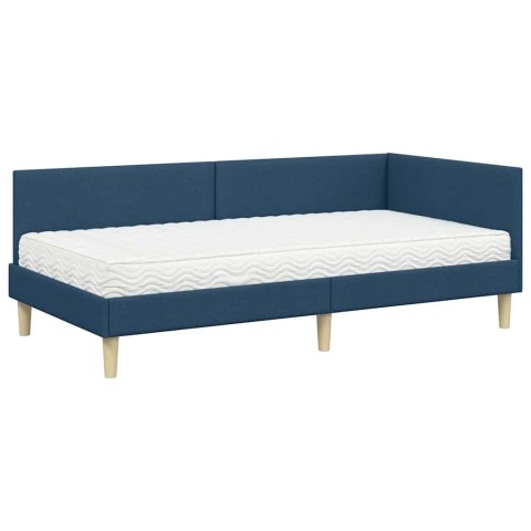 VidaXL Rama Łóżka Narożnego z Materacem 2 szt. Niebieski 90 x 200 cm