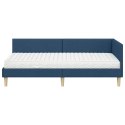 VidaXL Rama Łóżka Narożnego z Materacem 2 szt. Niebieski 90 x 200 cm