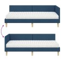 VidaXL Rama Łóżka Narożnego z Materacem 2 szt. Niebieski 90 x 200 cm