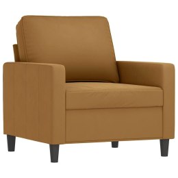 VidaXL Fotel, brązowy, 60 cm, obity aksamitem