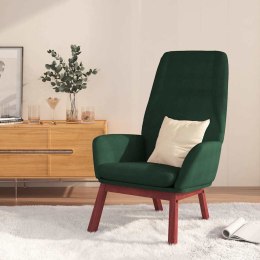 VidaXL Fotel wypoczynkowy, ciemnozielony, obity tkaniną