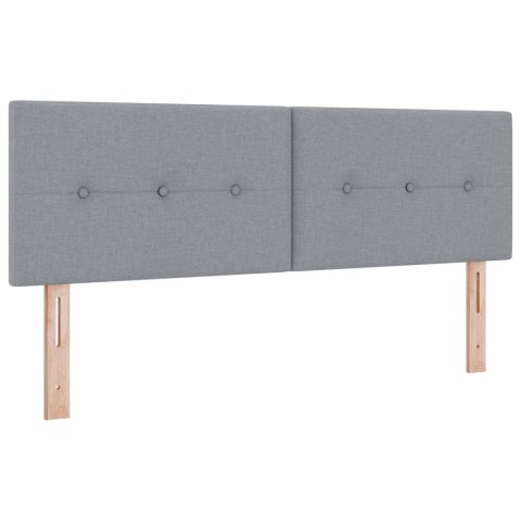 VidaXL Łóżko Box Spring z materacem i LED jasnoszary 140 x 200 cm