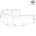 VidaXL Łóżko kontynentalne z materacem jasnoszary 140 x 200 cm tkanina