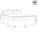 VidaXL Łóżko kontynentalne z materacem jasnoszary 140 x 200 cm tkanina