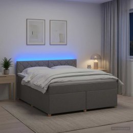 VidaXL Łóżko kontynentalne z materacem jasnoszary 140 x 200 cm tkanina