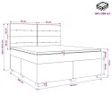 VidaXL Łóżko kontynentalne z materacem jasnoszary 140 x 200 cm tkanina