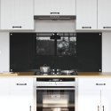 VidaXL Panel kuchenny 2 szt. Czarny 70 x 60 cm szkło hartowane