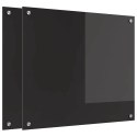 VidaXL Panel kuchenny 2 szt. Czarny 70 x 60 cm szkło hartowane