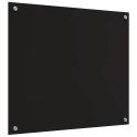 VidaXL Panel kuchenny 2 szt. Czarny 70 x 60 cm szkło hartowane