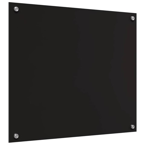 VidaXL Panel kuchenny 2 szt. Czarny 70 x 60 cm szkło hartowane