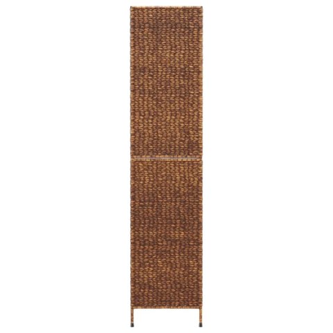VidaXL Parawan pokojowy 4-panelowy, brązowy, 163x180 cm, hiacynt wodny