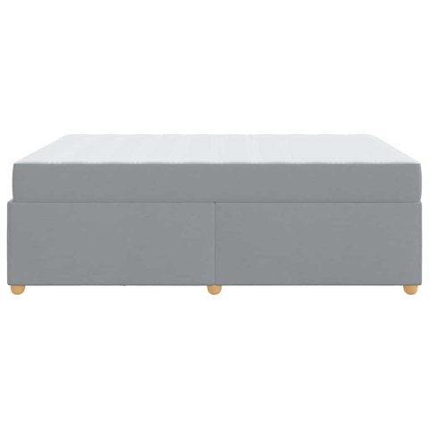 VidaXL Ramka łóżka z materacem Jasnoszary 140 x 200 cm tkanina