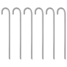 VidaXL Śledzie do namiotu, 6 szt., 41,5 cm, Ø12 mm, stal galwanizowana