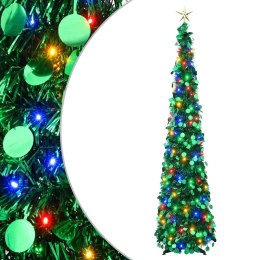VidaXL Choinka LED pop-up z gwiazdą na czubku 180 cm 100 LED PET