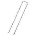 VidaXL Kołki gruntowe w kształcie litery U, 25 szt., 20x4 cm, stal