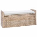 VidaXL Ławka z miejscem do przechowywania GENDT Naturalny rattan