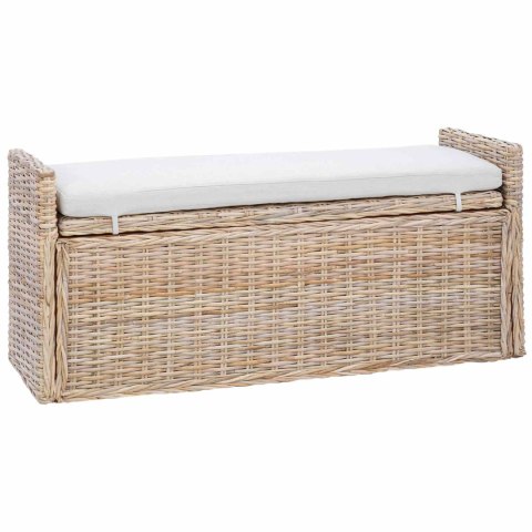 VidaXL Ławka z miejscem do przechowywania GENDT Naturalny rattan