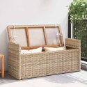 VidaXL Ławka z miejscem do przechowywania GENDT Naturalny rattan