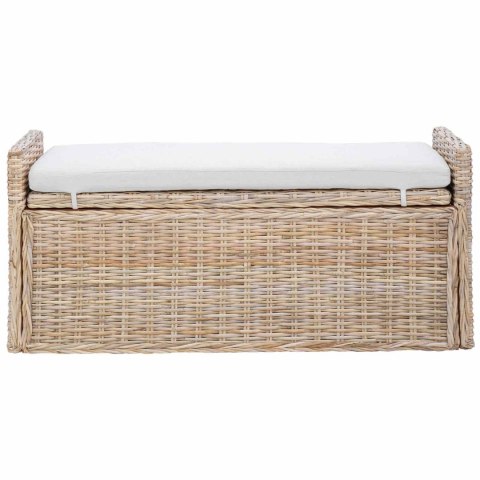 VidaXL Ławka z miejscem do przechowywania GENDT Naturalny rattan