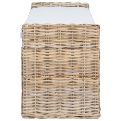 VidaXL Ławka z miejscem do przechowywania GENDT Naturalny rattan
