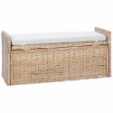 VidaXL Ławka z miejscem do przechowywania GENDT Naturalny rattan