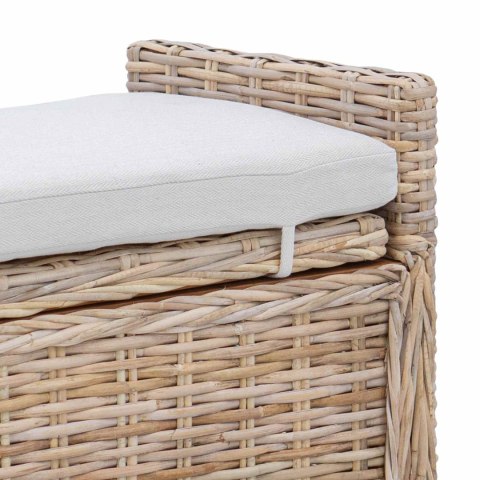 VidaXL Ławka z miejscem do przechowywania GENDT Naturalny rattan