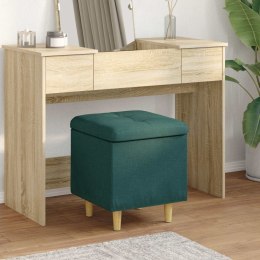 VidaXL Ottoman z przechowalnią Ciemna zieleń 40 x 40 x 45 cm tkanina