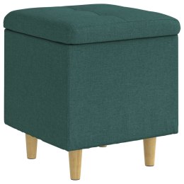 VidaXL Ottoman z przechowalnią Ciemna zieleń 40 x 40 x 45 cm tkanina