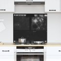 VidaXL Panel kuchenny Czarny 70 x 60 cm szkło hartowane